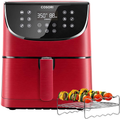 COSORI Smart WiFi Air Fryer(100 Recipes), 13 Cooking Functions, Keep Warm & Preheat & Shake Remind, Works with Alexa & Google Assistant, 5.8 QT, Black Home & Garden > Kitchen & Dining > Kitchen Appliances COSORI Digital-Burgundy Red Air Fryer 3.7 QT
