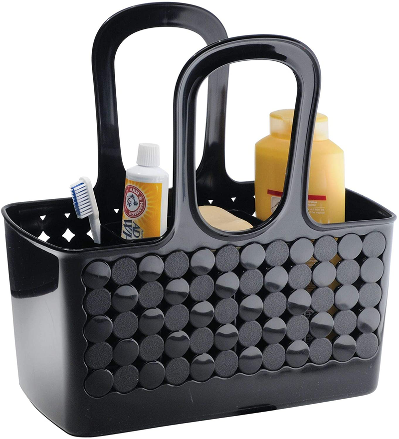 Idesign Orbz Bathroom Shower Tote for Shampoo, Cosmetics, Beauty Products - Small, Divided, Coral Sporting Goods > Outdoor Recreation > Camping & Hiking > Portable Toilets & Showers iDesign Black  