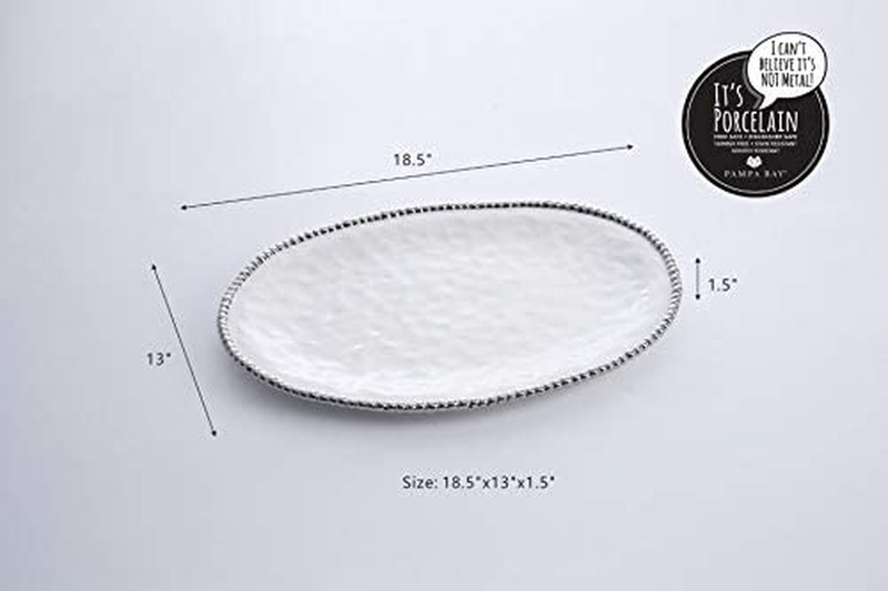 Pampa Bay Porcelain Large Oval Thanksgiving, Christmas, Hannukah, and Holiday and Party Serving Platter (Salerno) Home & Garden > Decor > Seasonal & Holiday Decorations& Garden > Decor > Seasonal & Holiday Decorations Pampa Bay   