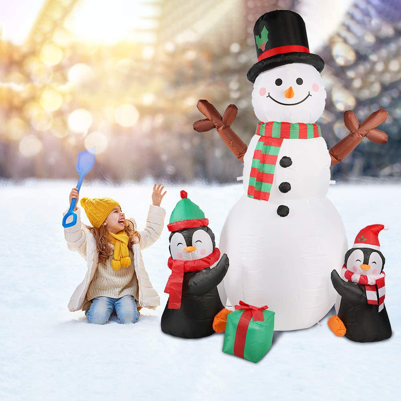 OurWarm 6ft Christmas Inflatables Outdoor Decorations, Blow Up Snowman Penguins Inflatable with Rotating LED Lights for Christmas Indoor Outdoor Yard Garden Decorations Home & Garden > Decor > Seasonal & Holiday Decorations& Garden > Decor > Seasonal & Holiday Decorations OurWarm   