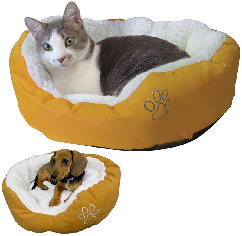 Evelots Pet Bed for Cat/Small Dog-New Model-Soft-Warm/Cozy-Easy Washing-5 Colors Animals & Pet Supplies > Pet Supplies > Cat Supplies > Cat Beds Evelots Yellow  