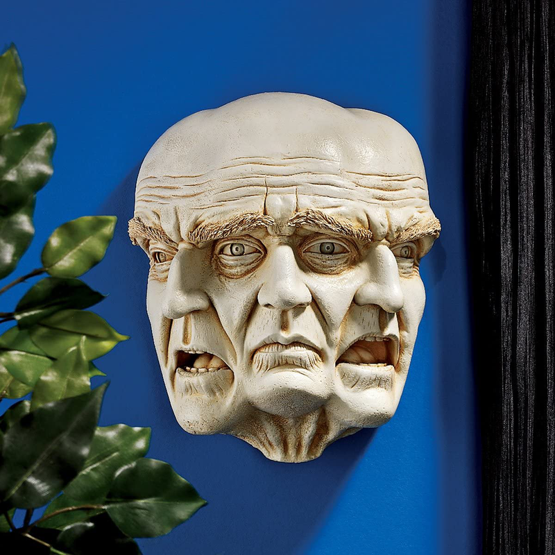 Design Toscano DB51037 Faces of a Nightmare Gothic Wall Sculpture, 10 Inch, Polyresin, Ancient Ivory