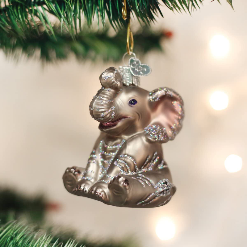 Old World Christmas Little or Large Elephant Glass Blown Ornaments for Christmas Tree Home & Garden > Decor > Seasonal & Holiday Decorations > Christmas Tree Stands Old World Christmas   