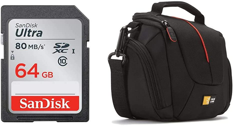SanDisk Ultra 64GB Class 10 SDXC UHS-I Memory Card up to 80MB/s (SDSDUNC-064G-GN6IN) Electronics > Electronics Accessories > Memory > Flash Memory > Flash Memory Cards SanDisk Card + Camera Case 64GB 