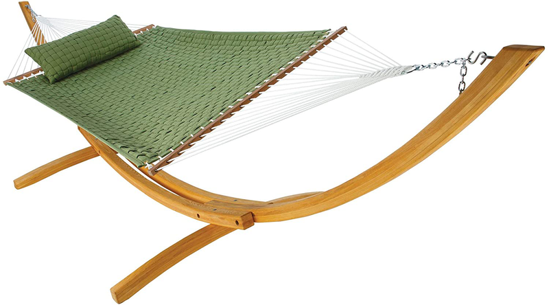 Hatteras Hammocks Navy Soft Weave Hammock with Free Extension Chains & Tree Hooks, Handcrafted in The USA, Accommodates 2 People, 450 LB Weight Capacity, 13 ft. x 55 in. Home & Garden > Lawn & Garden > Outdoor Living > Hammocks Hatteras Hammocks Light Green  