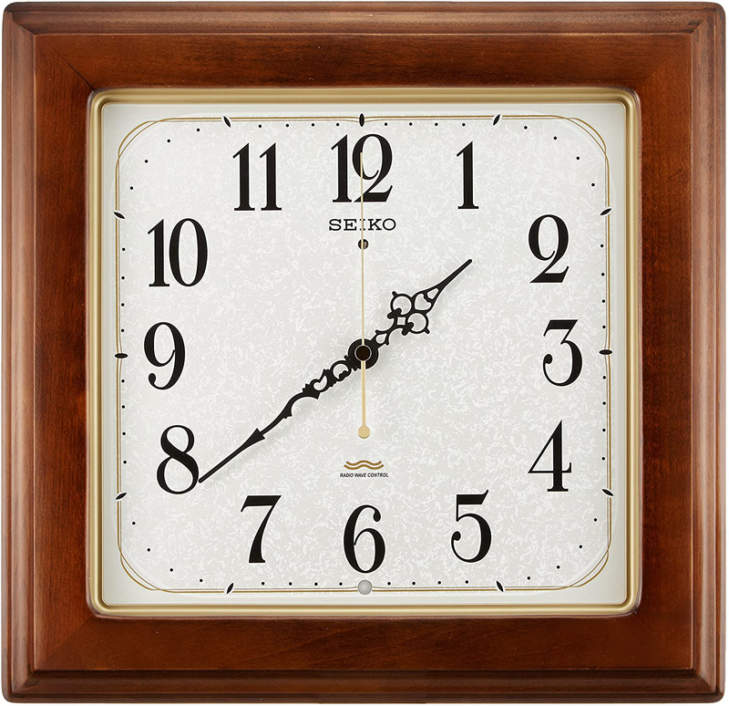 Seiko Clock Clock Radio Wall Clock Twin -Pas Sweep Wood Frame Brown KS298B Home & Garden > Decor > Clocks > Wall Clocks SEIKO   
