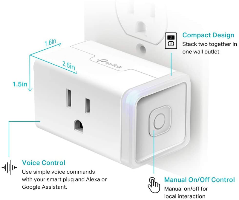 Kasa Smart Plug HS103P2, Smart Home Wi-Fi Outlet Works with Alexa, Echo, Google Home & IFTTT, No Hub Required, Remote Control,15 Amp,UL Certified, 2-Pack Home & Garden > Kitchen & Dining > Kitchen Appliances Kasa Smart   