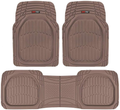 Motor Trend 923-BK Black FlexTough Contour Liners-Deep Dish Heavy Duty Rubber Floor Mats for Car SUV Truck & Van-All Weather Protection, Universal Trim to Fit Vehicles & Parts > Vehicle Parts & Accessories > Motor Vehicle Parts > Motor Vehicle Seating Motor Trend Brown  