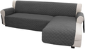 Easy-Going Sofa Slipcover L Shape Sofa Cover Sectional Couch Cover Chaise Slip Cover Reversible Sofa Cover Furniture Protector Cover for Pets Kids Children Dog Cat (Large,Dark Gray/Dark Gray) Home & Garden > Decor > Chair & Sofa Cushions Easy-Going Dark Gray/Dark Gray Large 