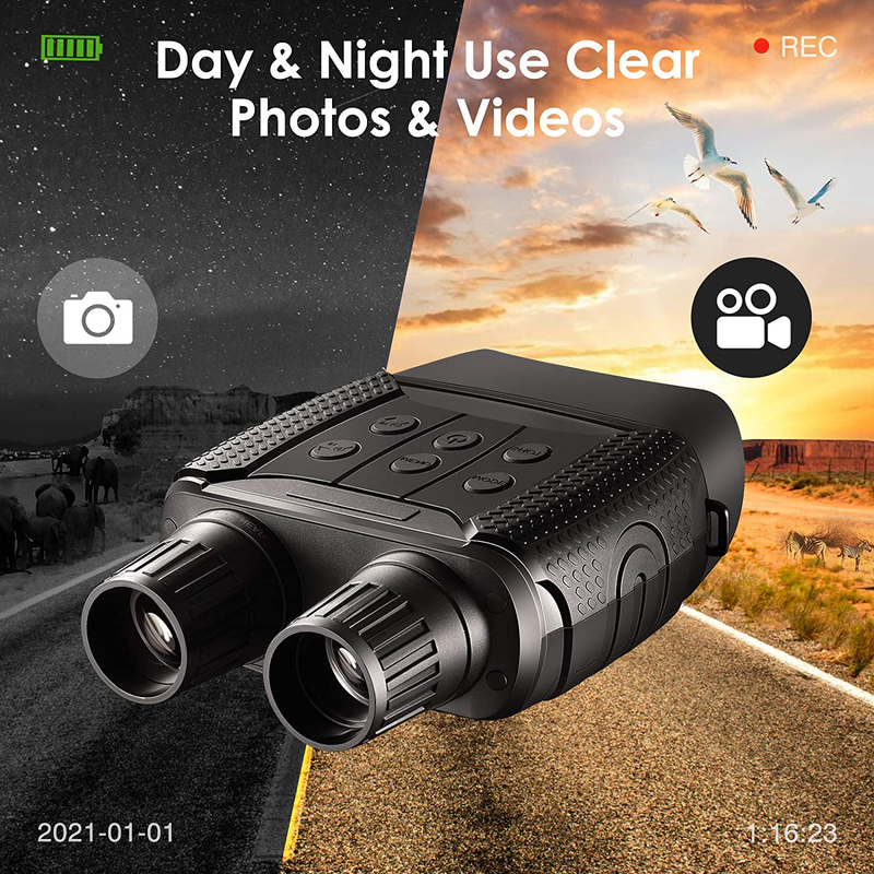Night Vision and Day Binoculars for Hunting in 100% Darkness - Digital Infrared Goggles Military for Viewing 984ft/300M in Dark with 2.31" LCD Screen, Take Day Night IR Photos Video 32G TF Card Adults  Dsoon   