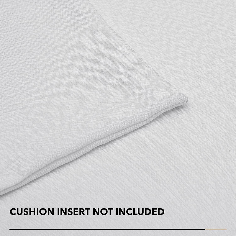 Deconovo White Blank Cushion Covers, 4 PCS Faux Linen Pillow Cases with Invisible Zipper, Soft Pillow Covers for Bench,18X18 Inch, Set of 4 Case Only No Insert Home & Garden > Decor > Chair & Sofa Cushions Deconovo   