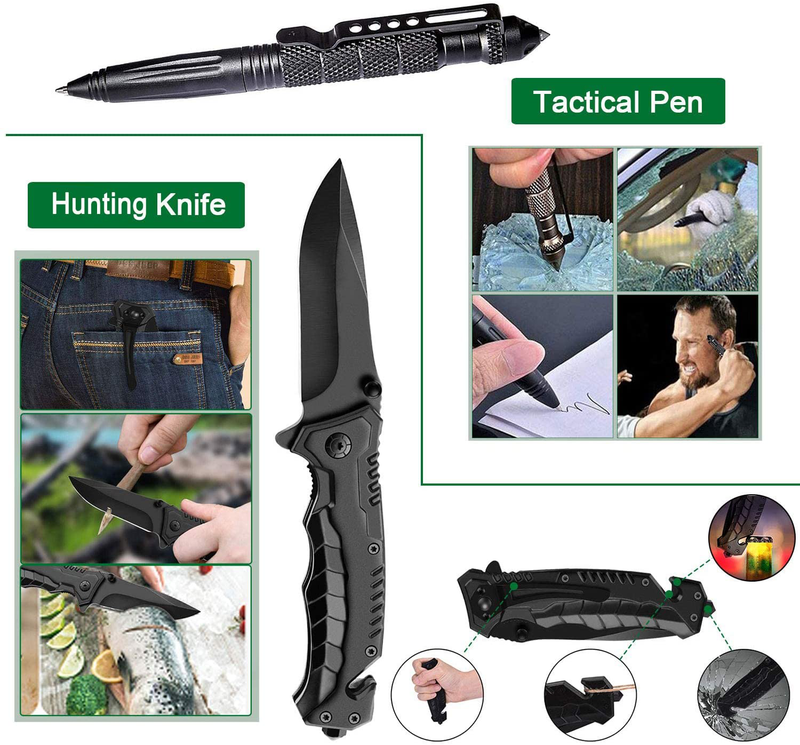 Survival Kit 35 in 1, First Aid Kit, Survival Gear, Survival Tool Gifts for Men Boyfriend Him Husband Camping, Hiking, Hunting, Fishing Sporting Goods > Outdoor Recreation > Camping & Hiking > Camping Tools Gemagic   