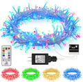 MYGOTO 33FT 100 Leds String Lights Waterproof Fairy Lights 8 Modes with Memory 30V UL Certified Power Supply for Home, Garden, Wedding, Party, Christmas Decoration Indoor Outdoor (Red) Home & Garden > Lighting > Light Ropes & Strings MYGOTO Rgb (Red, Green, Blue)  