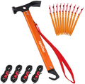 Spofine Camping Accessories Kit, Tent Stakes Mallet Hammer, Tent Pegs, Nylon Guyline Rope 4X13Ft, Aluminum Cord Adjuster, Tent Accessories for Camping, Hiking, Backpacking Sporting Goods > Outdoor Recreation > Camping & Hiking > Tent Accessories Spofine Orange  
