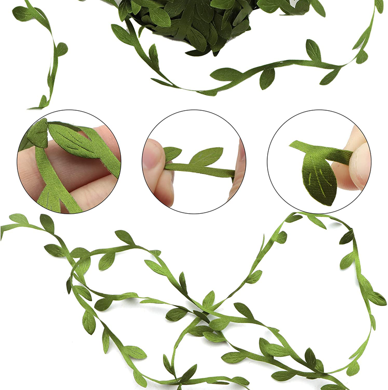David accessories Olive Green Leaves Leaf Trim Ribbon -20 Yards - for DIY Craft Party Wedding Home Decoration (Olive Green) Arts & Entertainment > Hobbies & Creative Arts > Arts & Crafts > Art & Crafting Materials > Embellishments & Trims > Ribbons & Trim David accessories   