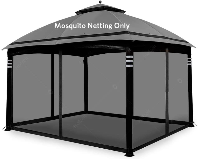 Hofzelt Gazebo Replacement Mosquito Netting Screen Walls for 10' X 12' Gazebo Canopy (Mosquito Net Only, Not Including Canopy and Metal Models) Black Sporting Goods > Outdoor Recreation > Camping & Hiking > Mosquito Nets & Insect Screens Hofzelt   