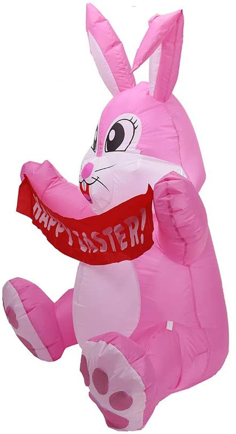 Easter Inflatable Outdoor Decorations 5 Ft Tall Easter Bunny & Basket with Build-In Leds Blow up Inflatables for Easter Holiday Party Indoor, Outdoor, Yard, Garden, Lawn Fall Home & Garden > Decor > Seasonal & Holiday Decorations UBCM   
