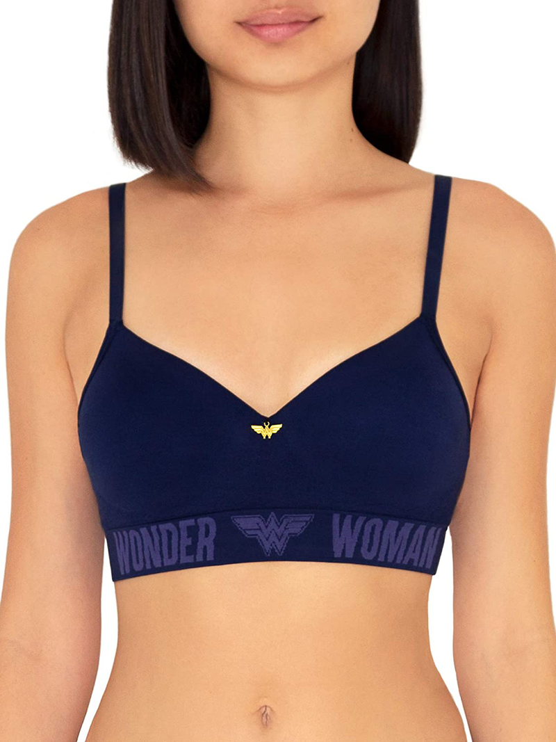 Fruit of the Loom Women's Seamless Wire Free Push-up Bra Apparel & Accessories > Clothing > Underwear & Socks > Bras Fruit of the Loom Medevial Blue - Wonder Woman 42C 