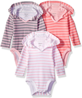 Hanes Baby-Girls Ultimate Baby Flexy 3 Pack Hoodie Bodysuits Home & Garden > Decor > Seasonal & Holiday Decorations Hanes Pink Stripe 18-24 Months 