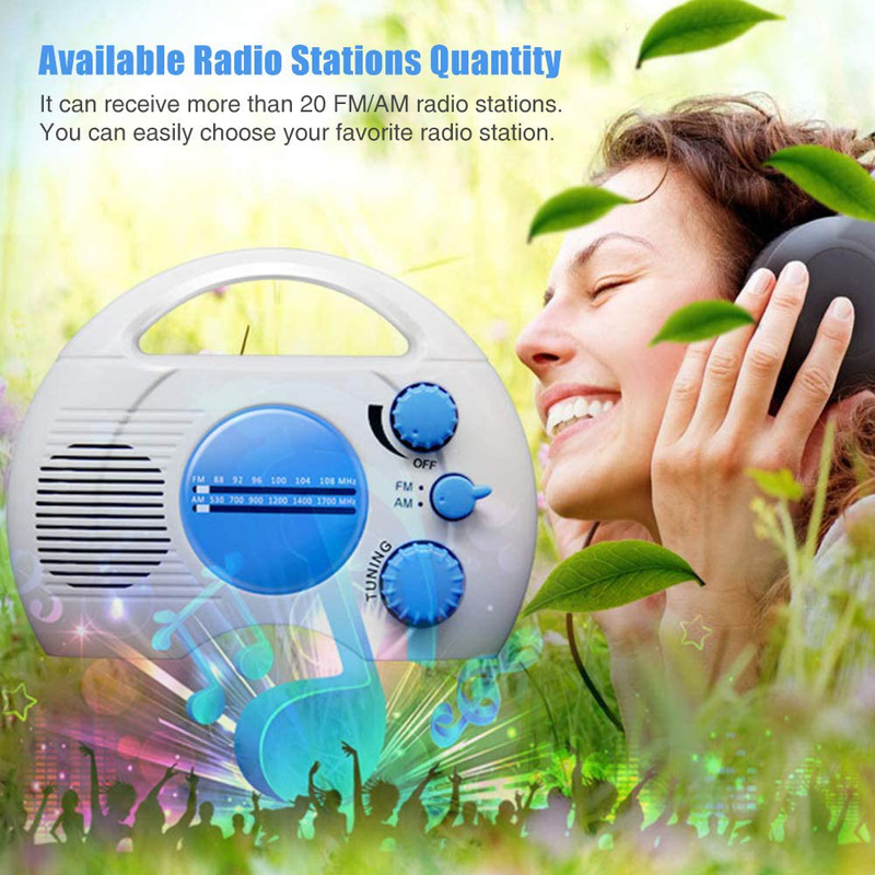 Etiger AM FM Hanging Shower Radio-Wireless Mini Portable Waterproof Battery Operated Radio Speaker for Home, Beach, Hot Tub, Bathroom, Outdoor Sporting Goods > Outdoor Recreation > Camping & Hiking > Portable Toilets & ShowersSporting Goods > Outdoor Recreation > Camping & Hiking > Portable Toilets & Showers ETIGER   