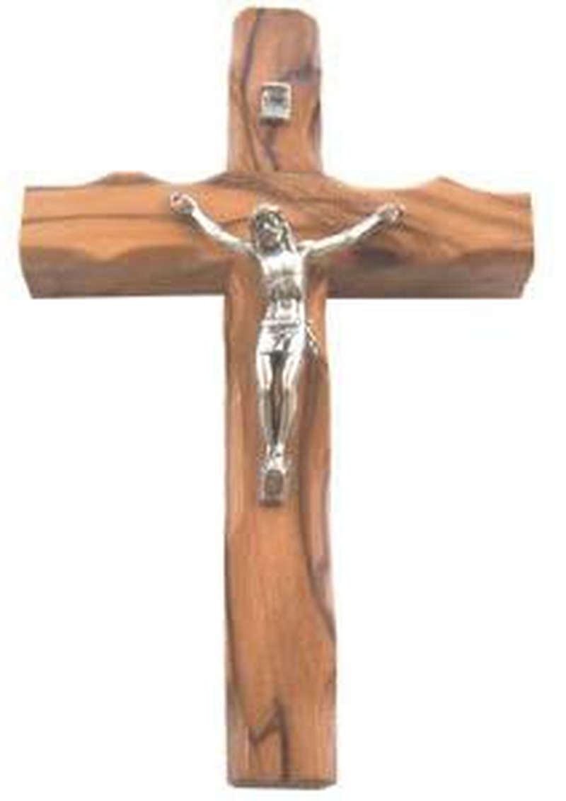 Olive wood Cross/Crucifix with sample from the Holy Land (5 Inches) Home & Garden > Decor > Artwork > Sculptures & Statues Holy Land Market 5 Inches  