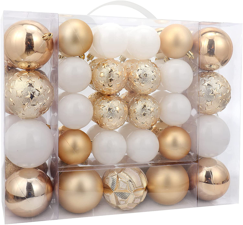 ISULIFE 87ct Christmas Ball Ornaments Set Shatterproof Seasonal Hanging Decorations with Reusable Hand-held Gift Package for Xmas Tree Holiday Party and Home Decor, Gold Home & Garden > Decor > Seasonal & Holiday Decorations& Garden > Decor > Seasonal & Holiday Decorations Isulife   