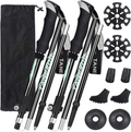 Esup Trekking Poles Collapsible Aluminum Alloy 7075 Hiking Poles 2Pc Pack Adjustable Quick Lock for Hiking, Camping, Outdoor Sporting Goods > Outdoor Recreation > Camping & Hiking > Hiking Poles Esup Black  