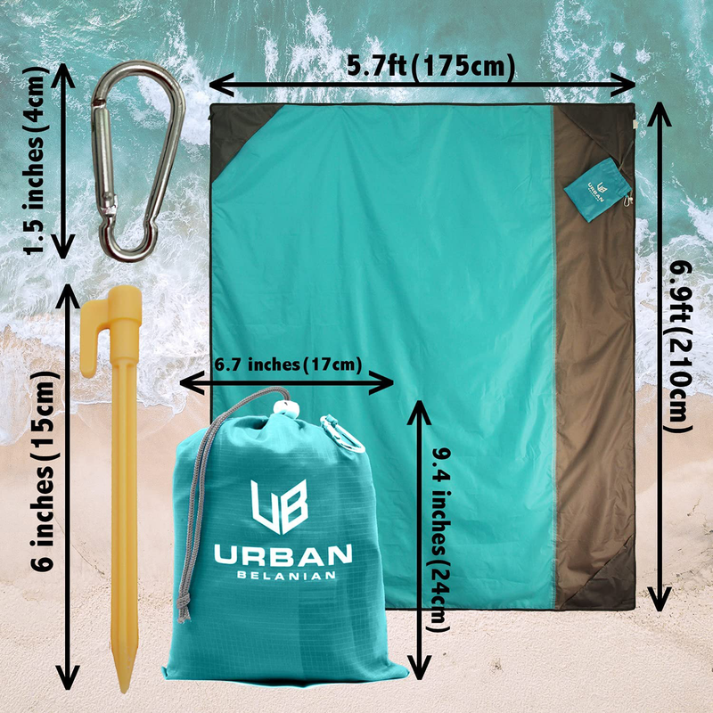 Large Beach Blanket Sandproof Waterproof - Beach Picnic Blanket for Family - Lightweight Sand Blanket - Foldable and Compact Sand Mat - Beach Mat Sand Free Waterproof for A Perfect Day Out Home & Garden > Lawn & Garden > Outdoor Living > Outdoor Blankets > Picnic Blankets Urban Belanian   