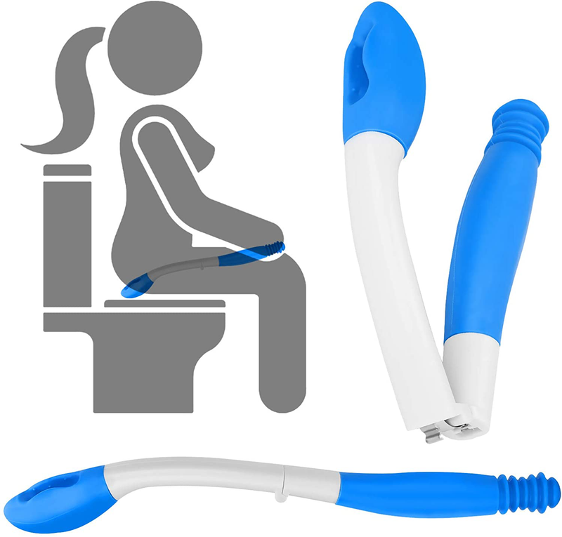 Foldable Toilet Aids for Wiping, Jhua 15.7" Long Reach Comfort Wipe Bottom Grips, Toilet Paper Aids Tools Tissue Grip Self Wipe Assist Holder, Blue Sporting Goods > Outdoor Recreation > Camping & Hiking > Portable Toilets & ShowersSporting Goods > Outdoor Recreation > Camping & Hiking > Portable Toilets & Showers Jhua   