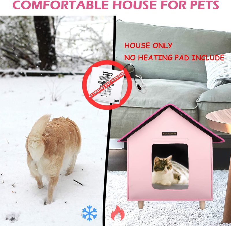 Rest-Eazzzy Cat House, Outdoor Cat Bed with Portable Handle, Environmentally Friendly Materials and 3 Inch High Platform, Weatherproof Cat Houses for Outdoor Cats Dogs and Small Animals Animals & Pet Supplies > Pet Supplies > Cat Supplies > Cat Beds Rest-Eazzzy   
