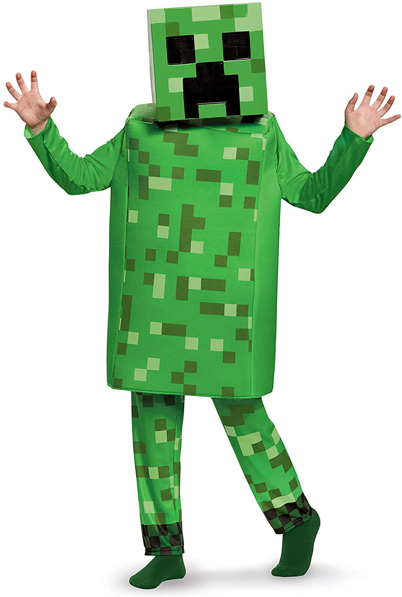 Creeper Deluxe Minecraft Costume, Green, Medium (7-8) Apparel & Accessories > Costumes & Accessories > Costumes Disguise   