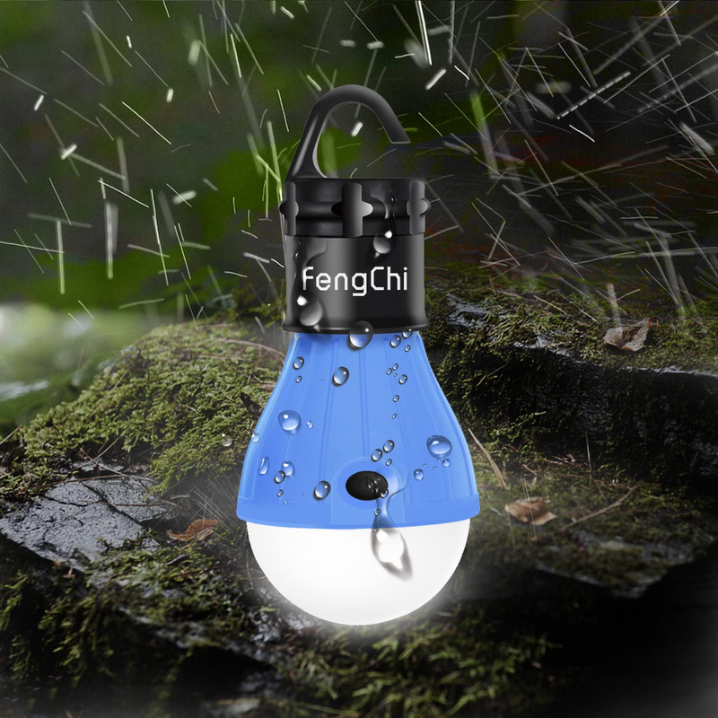 Fengchi LED Camping Lantern, [3 Pack] Portable Outdoor Tent Light Emergency Bulb Light for Camping, Hiking, Fishing,Hurricane, Storm, Outage.