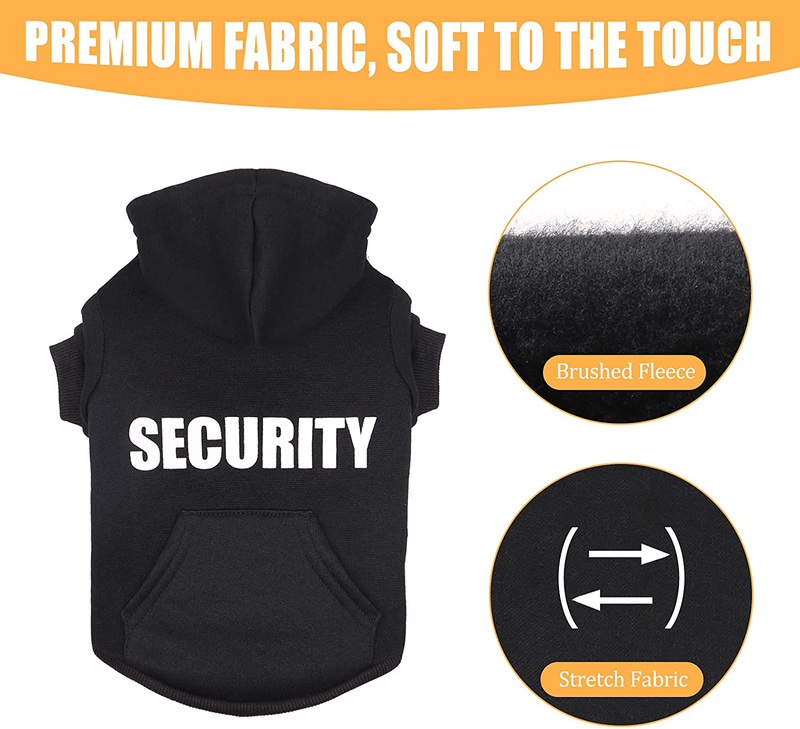 Dog Hoodie Security Dog Sweater Soft Brushed Fleece Dog Clothes Dog Hoodie Sweatshirt with Pocket for Small Medium Large Dogs Animals & Pet Supplies > Pet Supplies > Dog Supplies > Dog Apparel Uteuvili   
