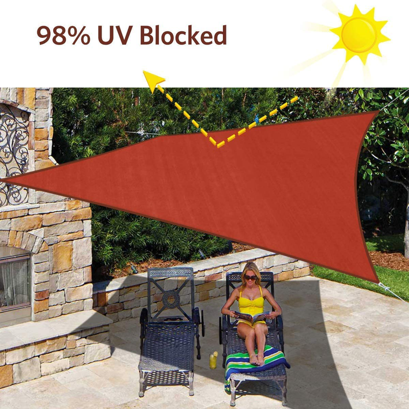 Quictent Patio Umbrella Tan and Sun Shade Sail Terracotta Bundle Home & Garden > Lawn & Garden > Outdoor Living > Outdoor Umbrella & Sunshade Accessories Quictent   