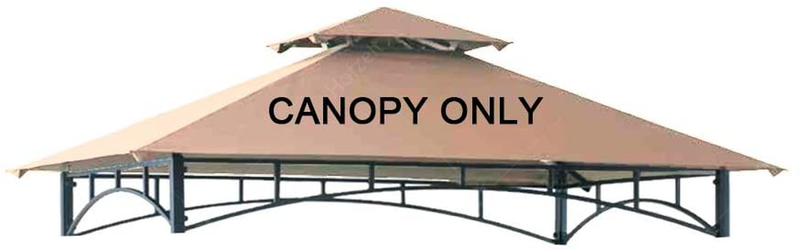 Hofzelt 5x8 Grill Gazebo Replacement Canopy BBQ Tent Double Tiered Roof Top Cover fit for Model L-GG001PST-F (Khaki) Home & Garden > Lawn & Garden > Outdoor Living > Outdoor Structures > Canopies & Gazebos Hofzelt Beige-1 Straight Top 