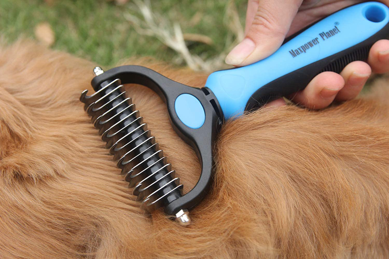 Maxpower Planet Pet Grooming Brush - Double Sided Shedding and Dematting Undercoat Rake Comb for Dogs and Cats,Extra Wide Animals & Pet Supplies > Pet Supplies > Dog Supplies Maxpower Planet   