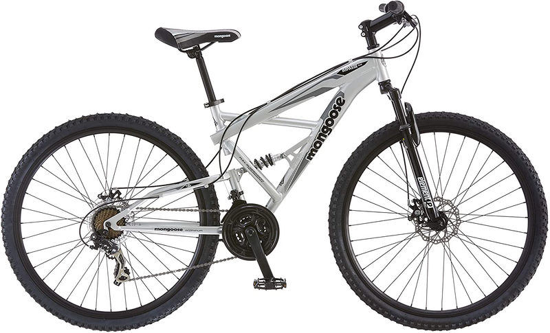 Mongoose Impasse Mens Mountain Bike, 29-Inch Wheels, Aluminum Frame, Twist Shifters, 21-Speed Rear Deraileur, Front and Rear Disc Brakes, Multiple Colors Sporting Goods > Outdoor Recreation > Cycling > Bicycles Mongoose   