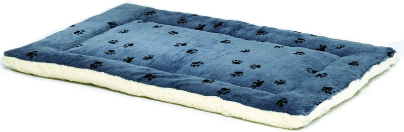 Midwest Homes for Pets Reversible Paw Print Pet Bed in Blue/White, Dog Bed Measures