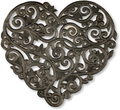 Handmade Tree of Life, Small Heart Shaped Wall Hanging Plaques, Decorative Figurine, Recycled Steel Artwork,14.25 In. X 14.25 In. (Heart Tree of Life) Home & Garden > Decor > Artwork > Sculptures & Statues It's Cactus Silver  