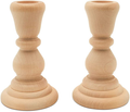 Classic Wooden Candlesticks 4 inches with 7/8 inch Hole, Set of 4 Unfinished Small Wooden Candle Holders to Craft, Paint or Decorate, by Woodpeckers Home & Garden > Decor > Home Fragrance Accessories > Candle Holders Woodpeckers Pack of 4 4 Inch 