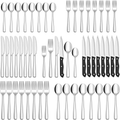 Hiware 72-Piece Silverware Set for 12, Stainless Steel Flatware Cutlery Set For Home Kitchen Restaurant Hotel, Mirror Polished, Dishwasher Safe Home & Garden > Kitchen & Dining > Tableware > Flatware > Flatware Sets HIWARE Silver  