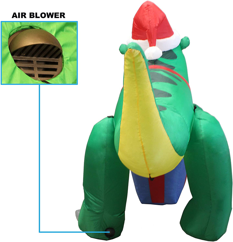 Joiedomi Christmas Inflatable Decoration 5 ft Dinosaur Self Inflatable LED Light Up Giant Christmas Blow Up Yard Décor for Xmas Holiday Indoor/Outdoor Garden Party Favor Supplies Home & Garden > Decor > Seasonal & Holiday Decorations& Garden > Decor > Seasonal & Holiday Decorations Joiedomi   