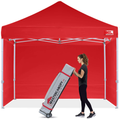 MASTERCANOPY Durable Pop-Up Canopy Tent 10X15 Heavy Duty Instant Canopy with Sidewalls (White) Sporting Goods > Outdoor Recreation > Camping & Hiking > Tent Accessories MASTERCANOPY Red 8x8 