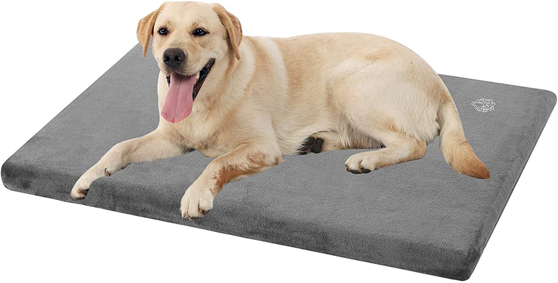 EMPSIGN Stylish Dog Bed Mat Dog Crate Pad Mattress Reversible (Warm & Cool), Water Proof Linings, Removable Machine Washable Cover, Firm Support Pet Crate Bed for Small to Xx-Large Dogs, Grey Animals & Pet Supplies > Pet Supplies > Dog Supplies > Dog Beds EMPSIGN XL(41"*28"*2.3")  