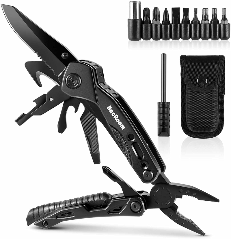 Gifts for Men Dad Boyfriend Husband, 12 in 1 Multitool Camping Gear Accessories, Survival Gear and Equipment Multi Tools, Birthday Christmas Gifts for Men Dad Sporting Goods > Outdoor Recreation > Camping & Hiking > Camping Tools BACROOM 14 in 1  