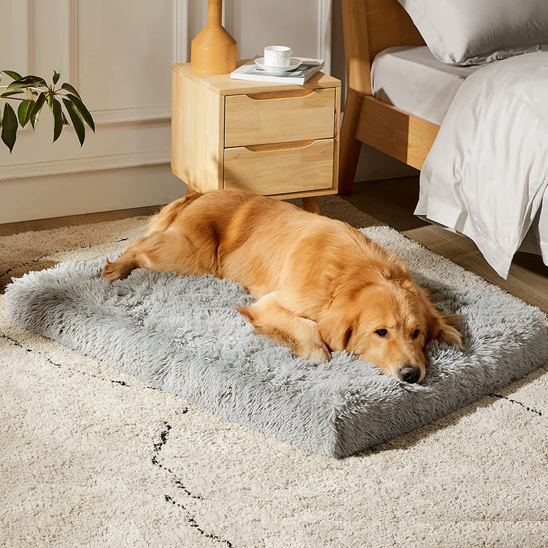 MIHIKK Large Dog Bed for Large Dogs, Orthopedic Egg-Crate Foam Dog Bed with Removable Washable Cover and Waterproof Lining, Non-Slip Bottom Dog Bed for Crate