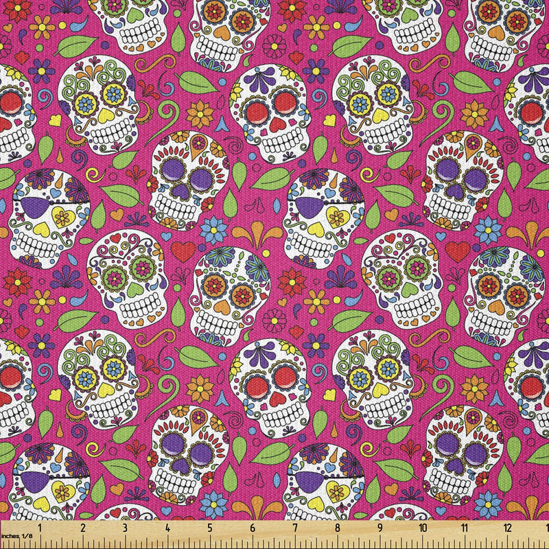 Lunarable Japanese Fabric by The Yard, Cherry Blossom Pattern Vintage Arrangement of Sakura Flowers, Stretch Knit Fabric for Clothing Sewing and Arts Crafts, 1 Yard, Yellow Magenta Arts & Entertainment > Hobbies & Creative Arts > Arts & Crafts > Crafting Patterns & Molds > Sewing Patterns Lunarable Magenta 10 Yards 