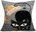 Fukeen Vintage Skull Human Skeleton Hands Throw Pillow Covers Something Wicked This Way Comes Halloween Quotes Decorative Pillow Cases Cushion Cover Home Couch Decor Cotton Linen Pillow Shams 18"x18" Arts & Entertainment > Party & Celebration > Party Supplies Fukeen Scaredy Cat  