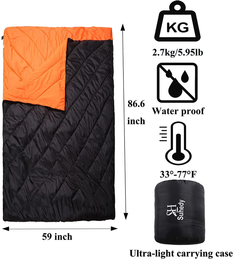 Suhedy Sleeping Bag Suitable for Adults and Teenagers in All Seasons, Sleeping Bag with Pillow，Ideal for Camping and Hiking, Extreme Lightweight Backpack Sleeping Bag, Warm,Waterproof Sporting Goods > Outdoor Recreation > Camping & Hiking > Sleeping Bags Suhedy   