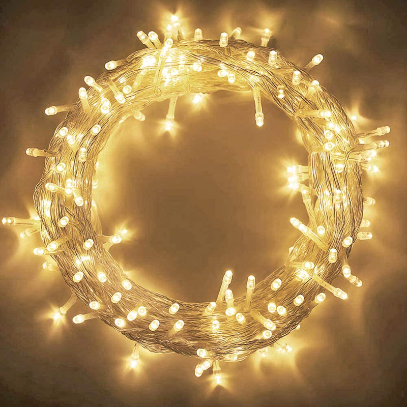 MYGOTO 33FT 100 Leds String Lights Waterproof Fairy Lights 8 Modes with Memory 30V UL Certified Power Supply for Home, Garden, Wedding, Party, Christmas Decoration Indoor Outdoor (Red) Home & Garden > Lighting > Light Ropes & Strings MYGOTO 200l Warm White  